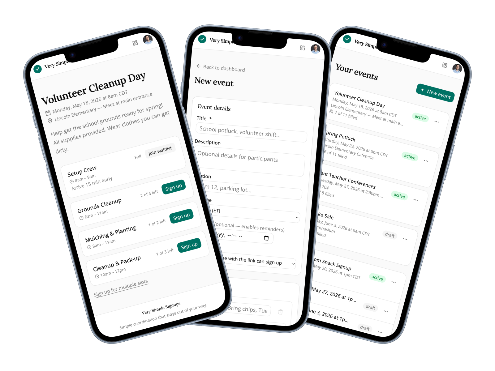 Very Simple Signups on mobile